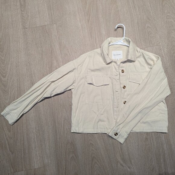 Thread & Supply White button up collar cotton - Picture 1 of 3